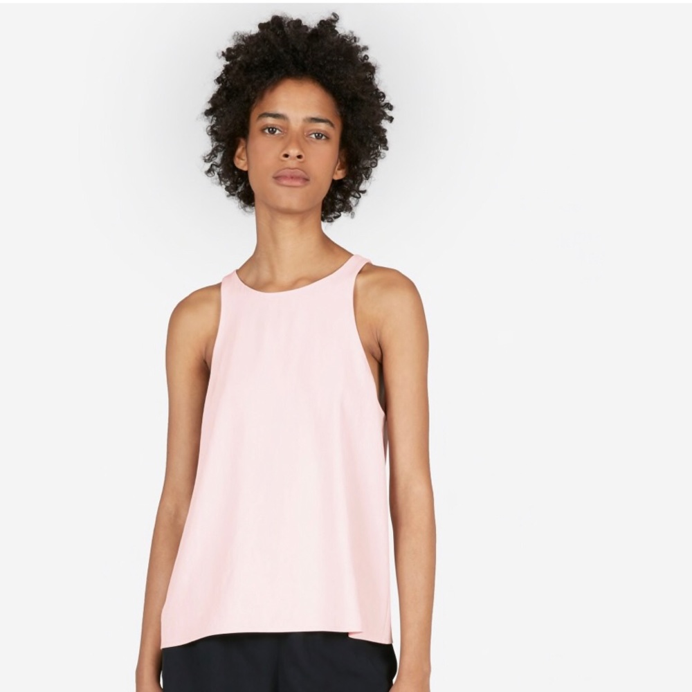 Everlane Japanese GoWeave High Neck Tank - Pink